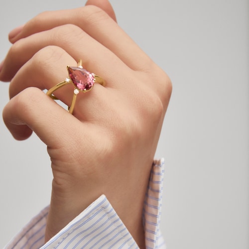 Anillo de oro con turmalina y diamantes TOUS ATELIER