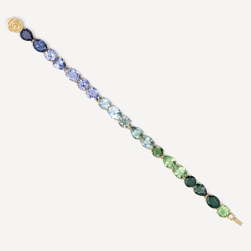 Pulsera de oro, gemas en tonos verde, azul y diamantes TOUS ATELIER