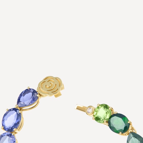 Pulsera de oro, gemas en tonos verde, azul y diamantes TOUS ATELIER