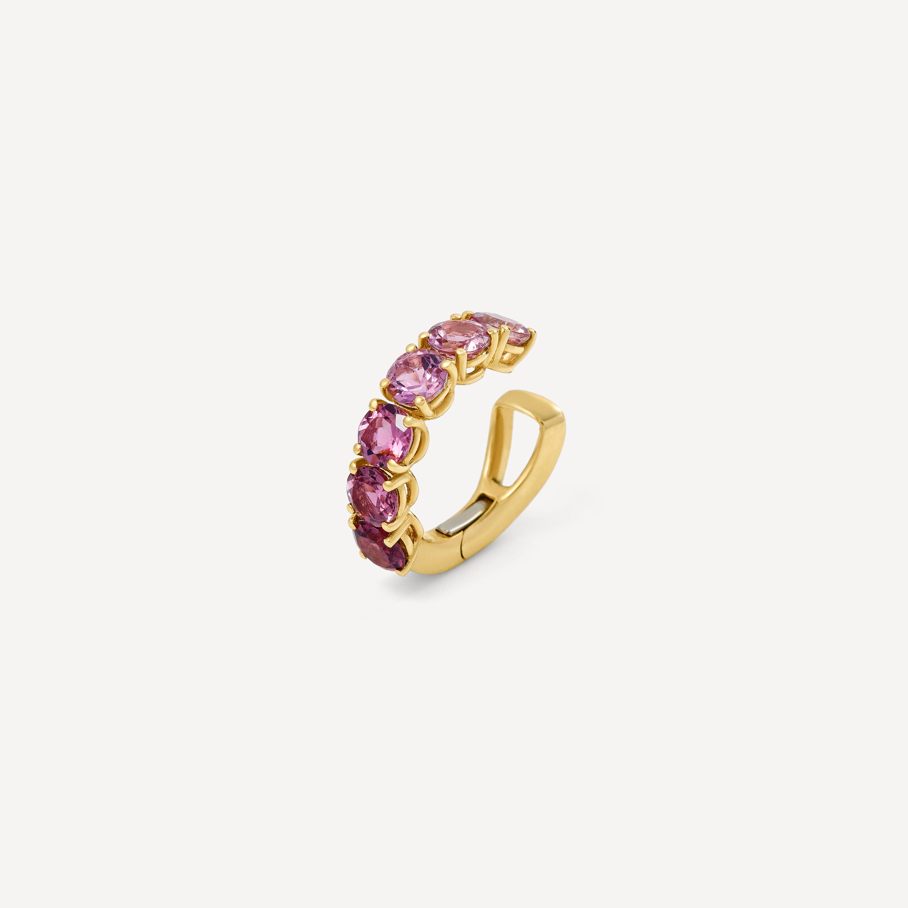 Gold Earcuff with tourmaline and rhodolite TOUS ATELIER