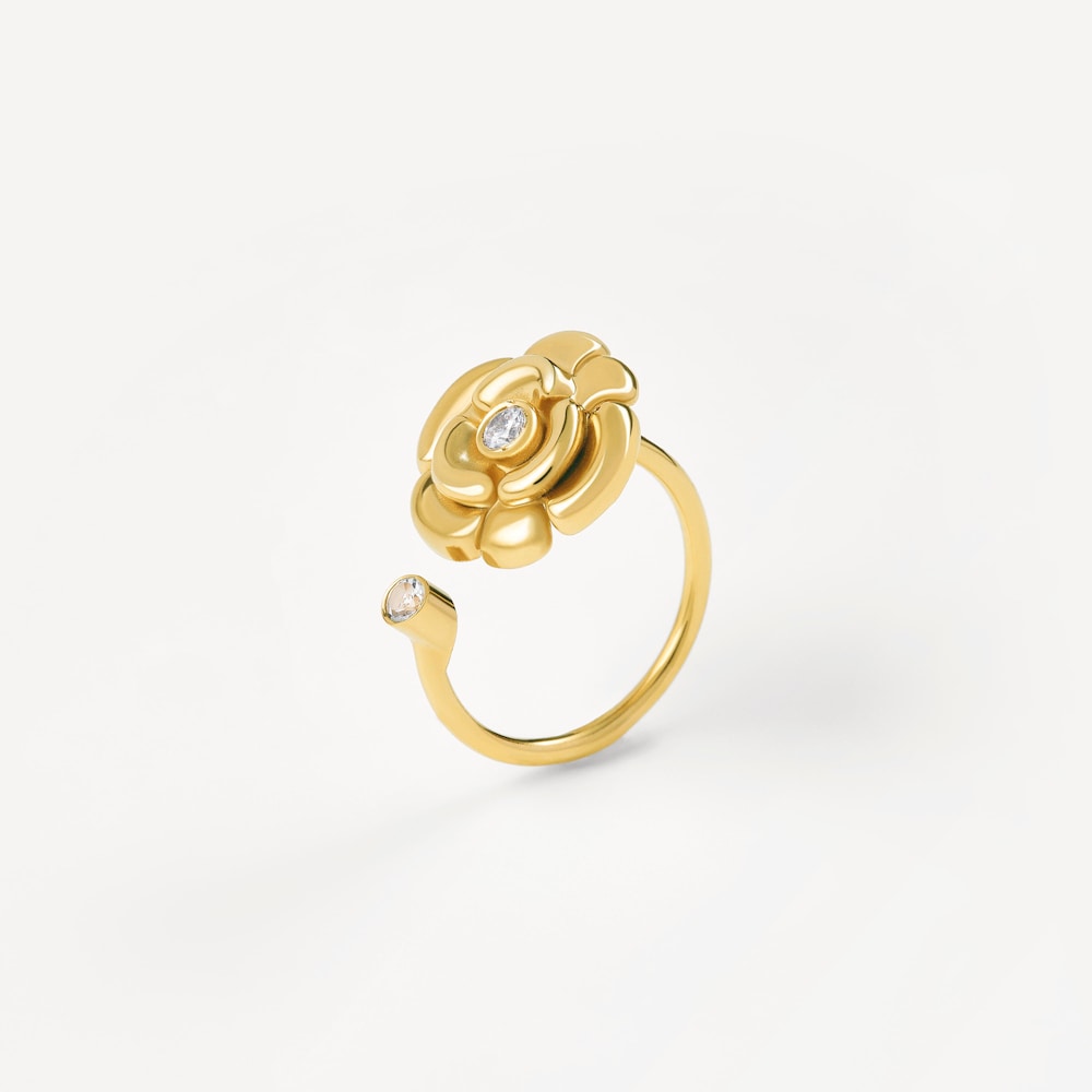 Anel aberto em ouro com diamantes TOUS ATELIER