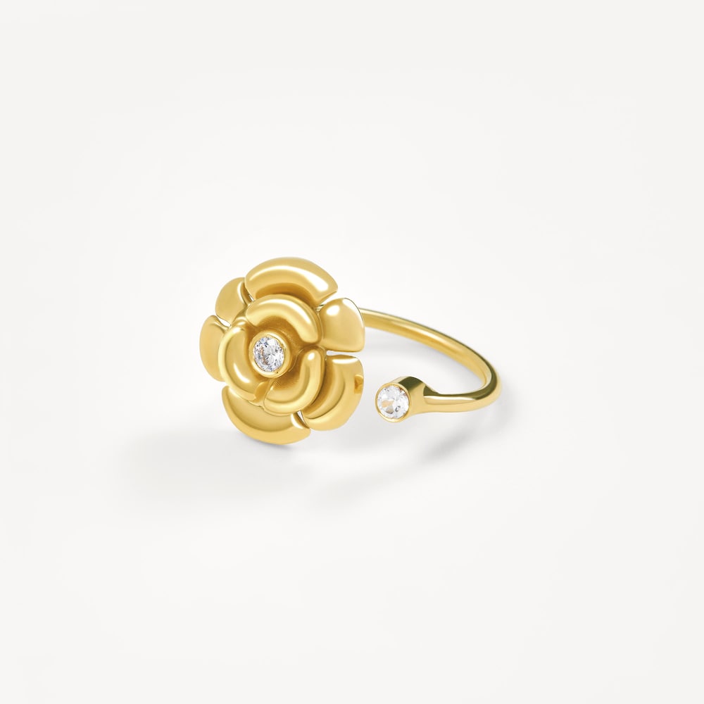 Anel aberto em ouro com diamantes TOUS ATELIER