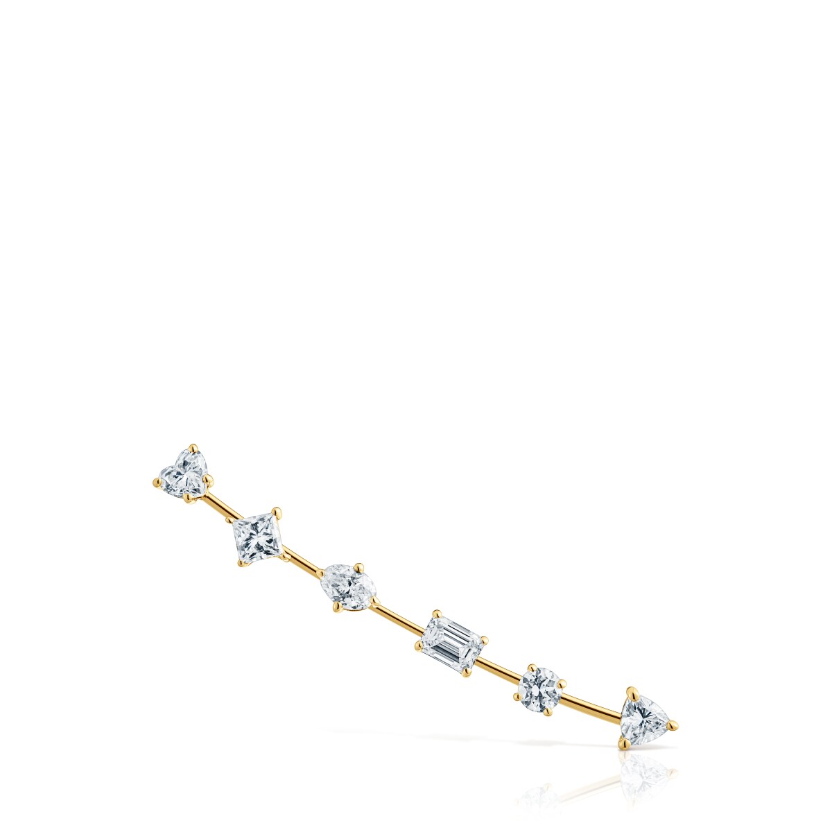 Tous - Pendiente Trepador De Oro 14 Kt Y Diamantes Creados En Laboratorio Shine Lgd - Transparente