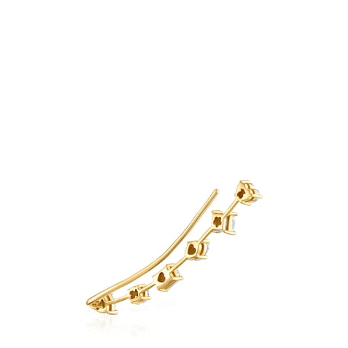 Brinco trepador em ouro de 14 K e diamantes criados em laboratório Shine LGD