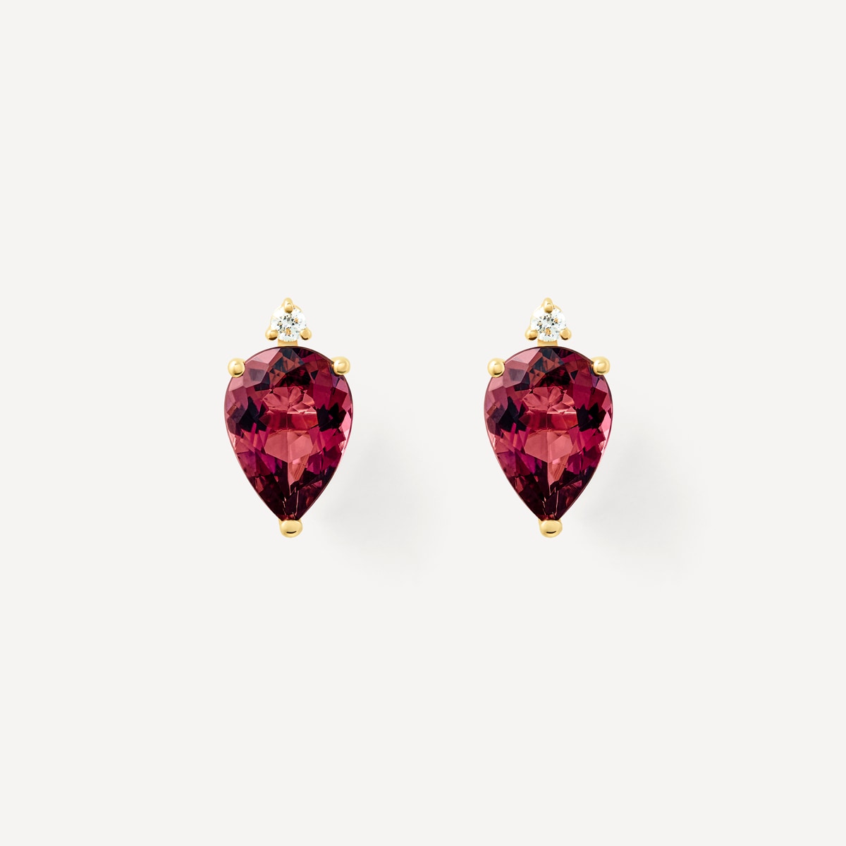 Tous - Pendientes De Oro, Turmalina Rosa Y Diamantes Tous Atelier - Rojo
