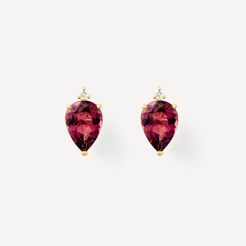 Pendientes de oro, turmalina rosa y diamantes TOUS ATELIER