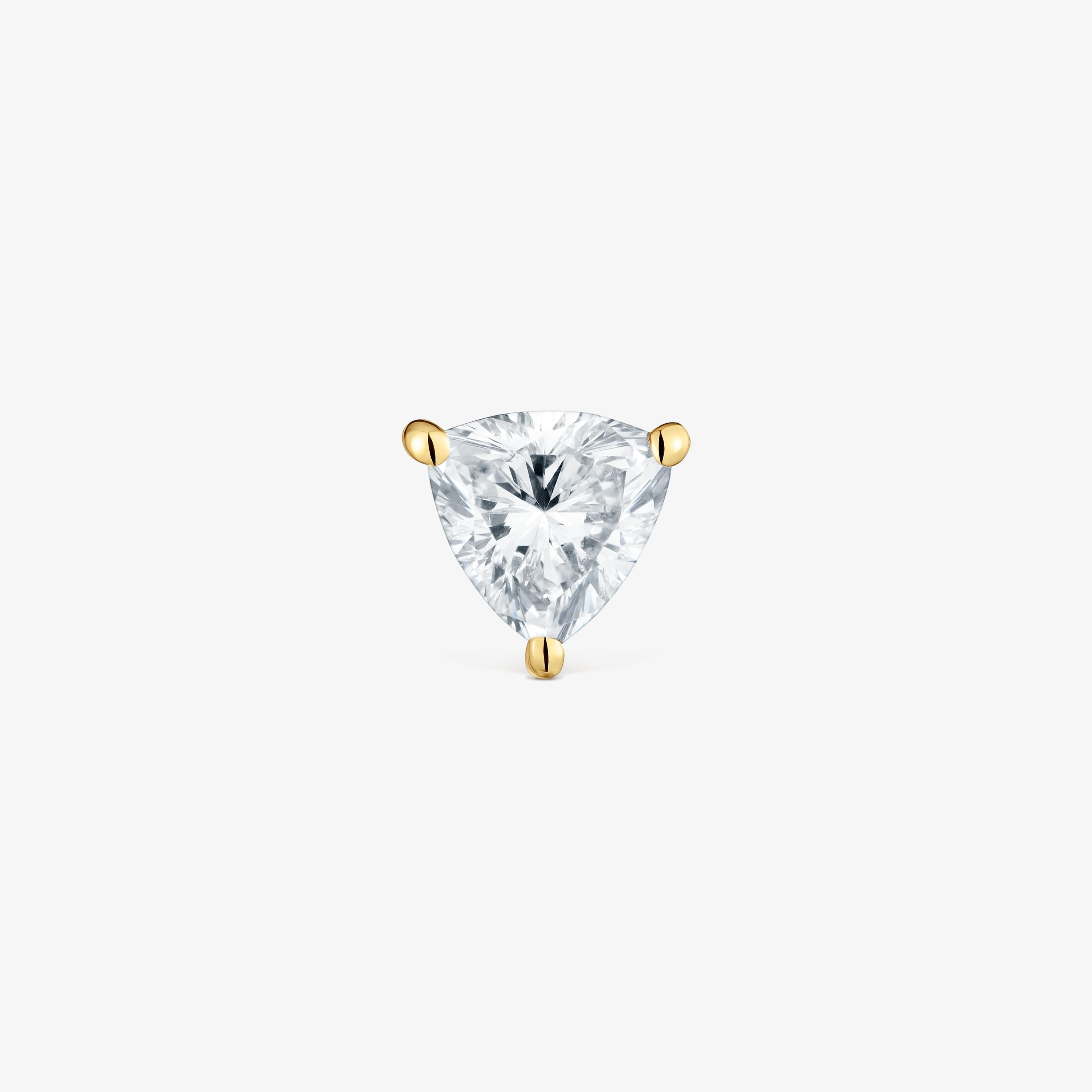 14K solid gold Ear piercing with 0.14ct lab-grown diamond Shine LGD