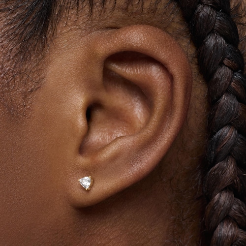 Piercing de orelha em ouro de 14 K e diamante criado em laboratório 0,14 ct Shine LGD