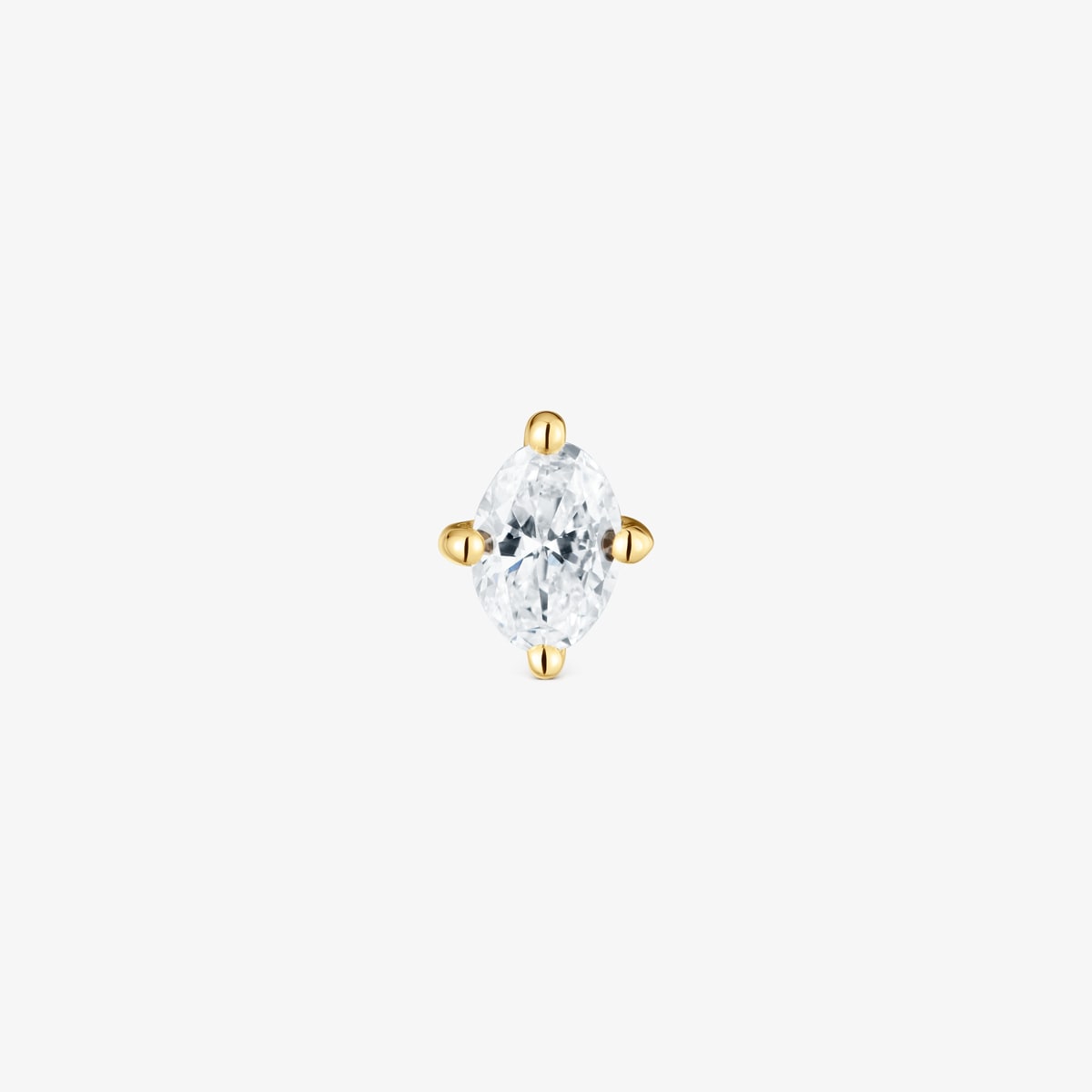 Tous - Piercing De Orelha Em Ouro De 14 K E Diamante Criado Em Laboratório 0,15 Ct Shine Lgd - Transparent