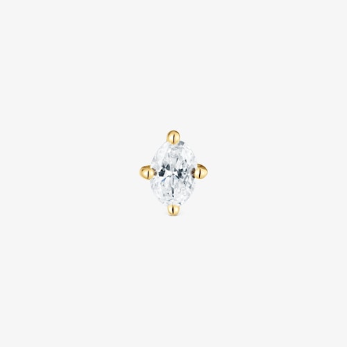 Piercing d'orella d'or 14 kt i diamant creat al laboratori 0,15 ct Shine LGD