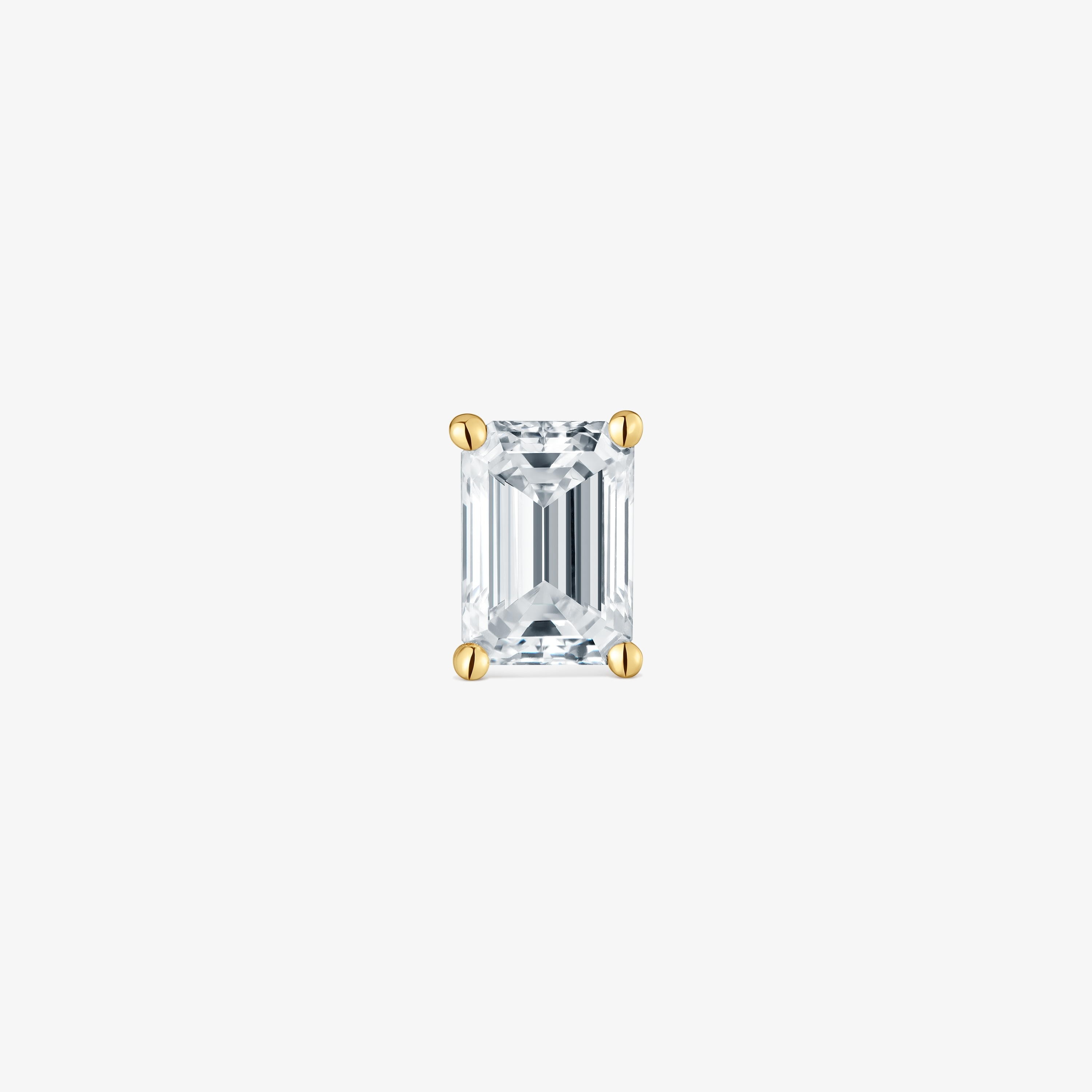 14K solid gold Ear piercing with 0.21ct lab-grown diamond Shine LGD