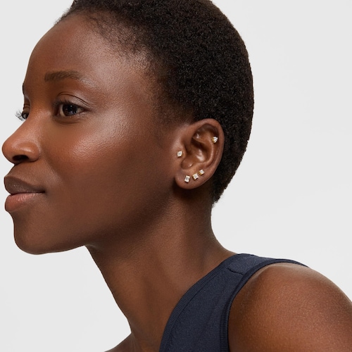 Piercing de oreja de oro 14 kt y diamante creado en laboratorio 0,21 ct Shine LGD