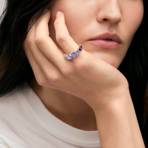 Anillo de oro con gemas azuladas TOUS ATELIER