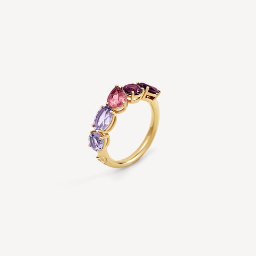 Anillo de oro con gemas rosadas TOUS ATELIER
