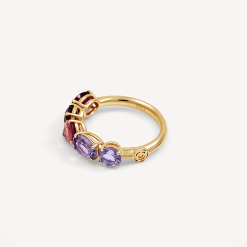 Anillo de oro con gemas rosadas TOUS ATELIER