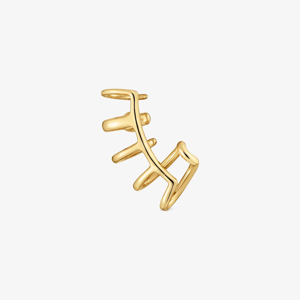 5-hoop Earcuff with 18K gold vermeil and black spinel TOUS Line