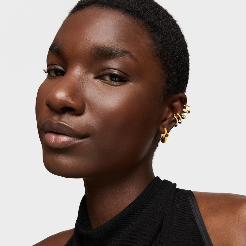 5-hoop Earcuff with 18K gold vermeil and black spinel TOUS Line
