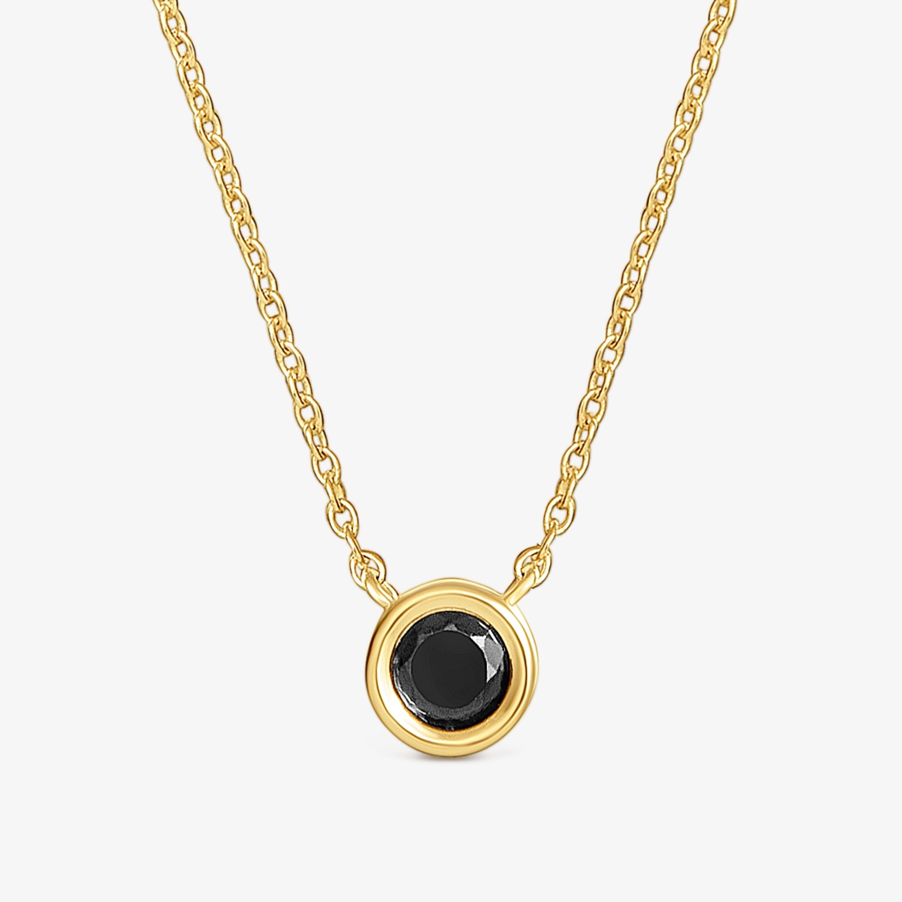 Short Necklace with 18K gold vermeil and black spinel TOUS Line