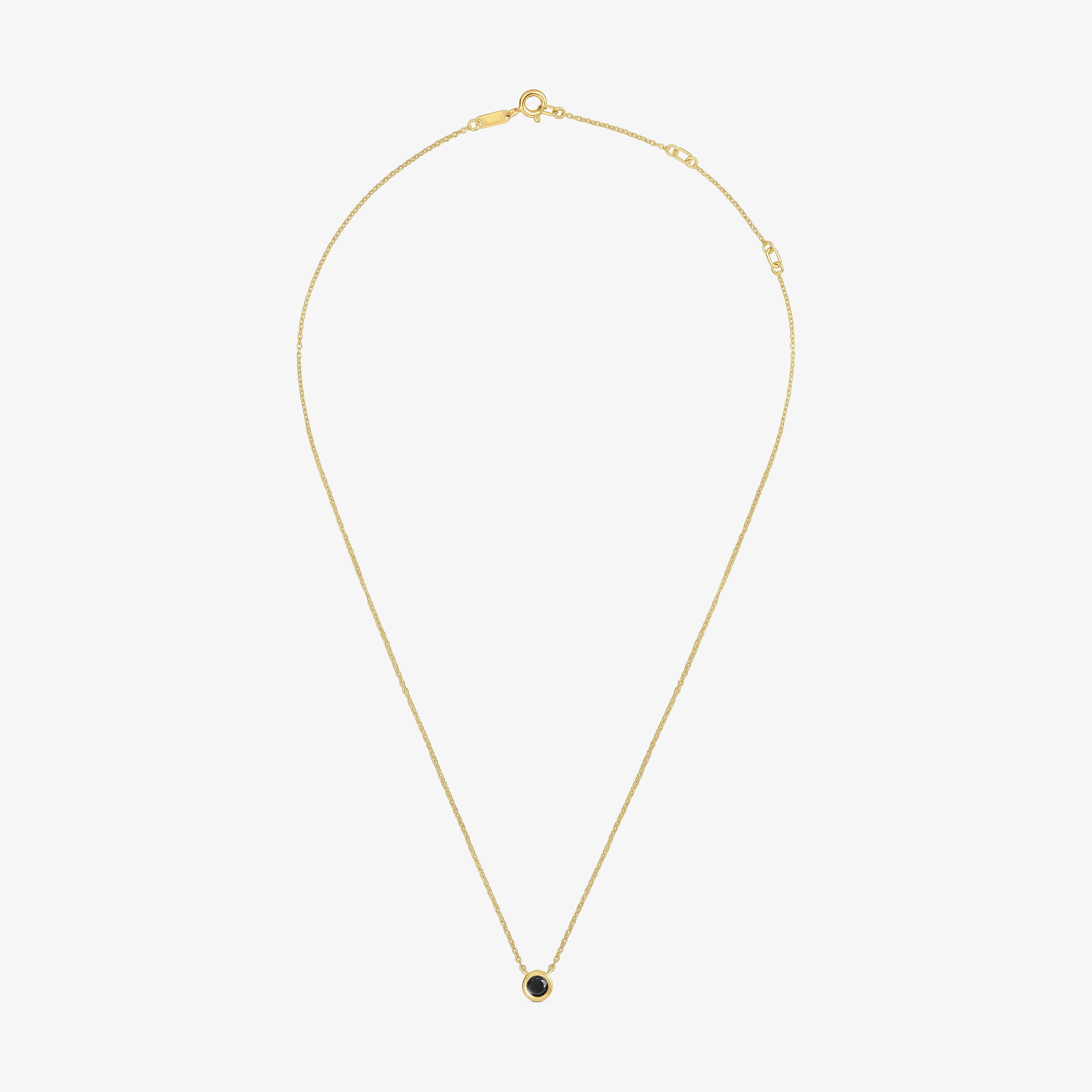 Short Necklace with 18K gold vermeil and black spinel TOUS Line