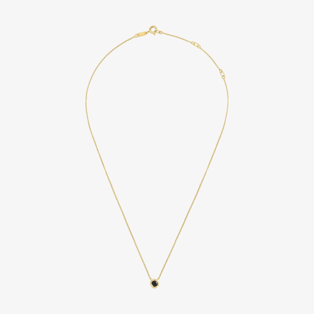 Short Necklace with 18K gold vermeil and black spinel TOUS Line