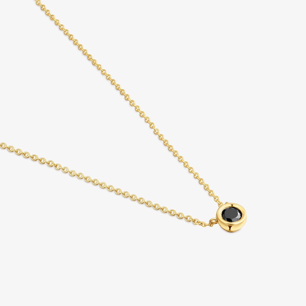 Short Necklace with 18K gold vermeil and black spinel TOUS Line