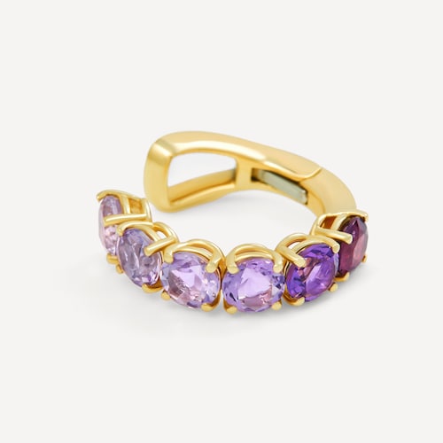 Gold Earcuff with amethyst and rhodolite TOUS ATELIER