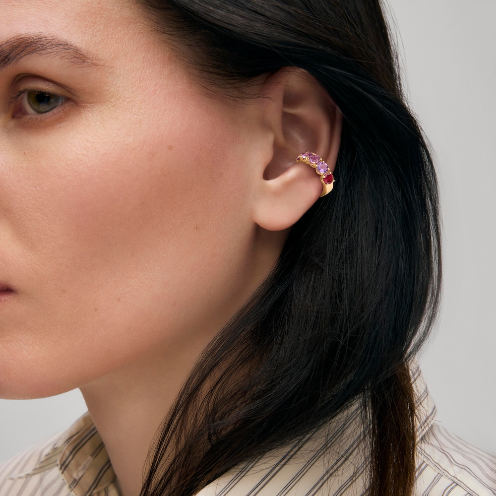 Gold Earcuff with amethyst and rhodolite TOUS ATELIER