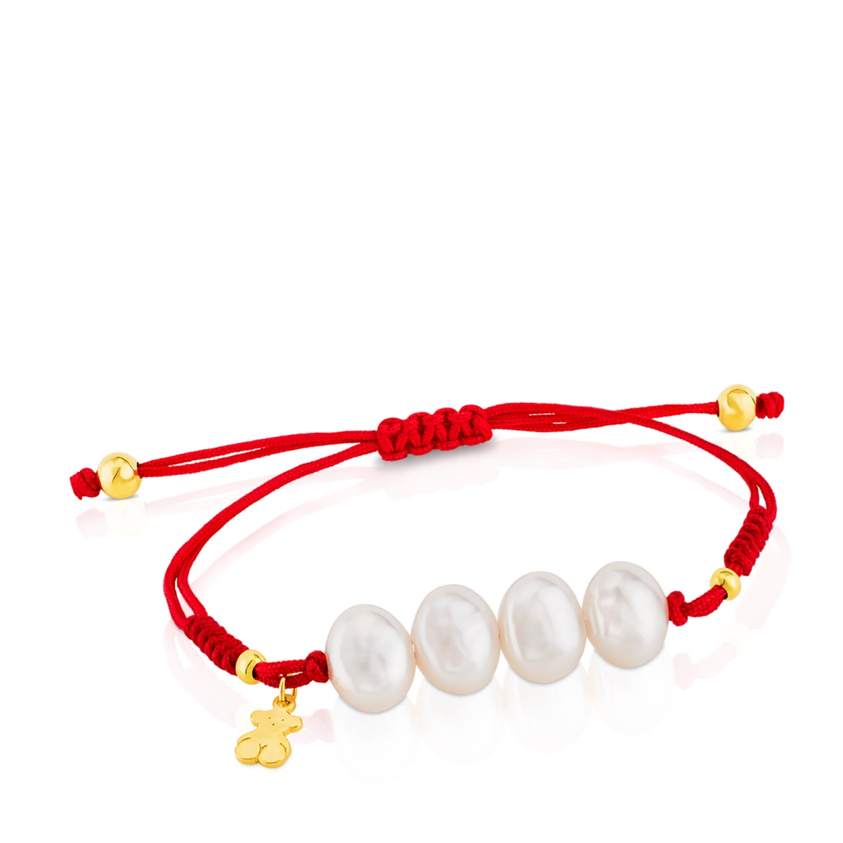 Tous - Pulsera Con Baño De Oro 18 Kt Sobre Plata Y Perlas Cultivadas Tous Nudos - Dorado