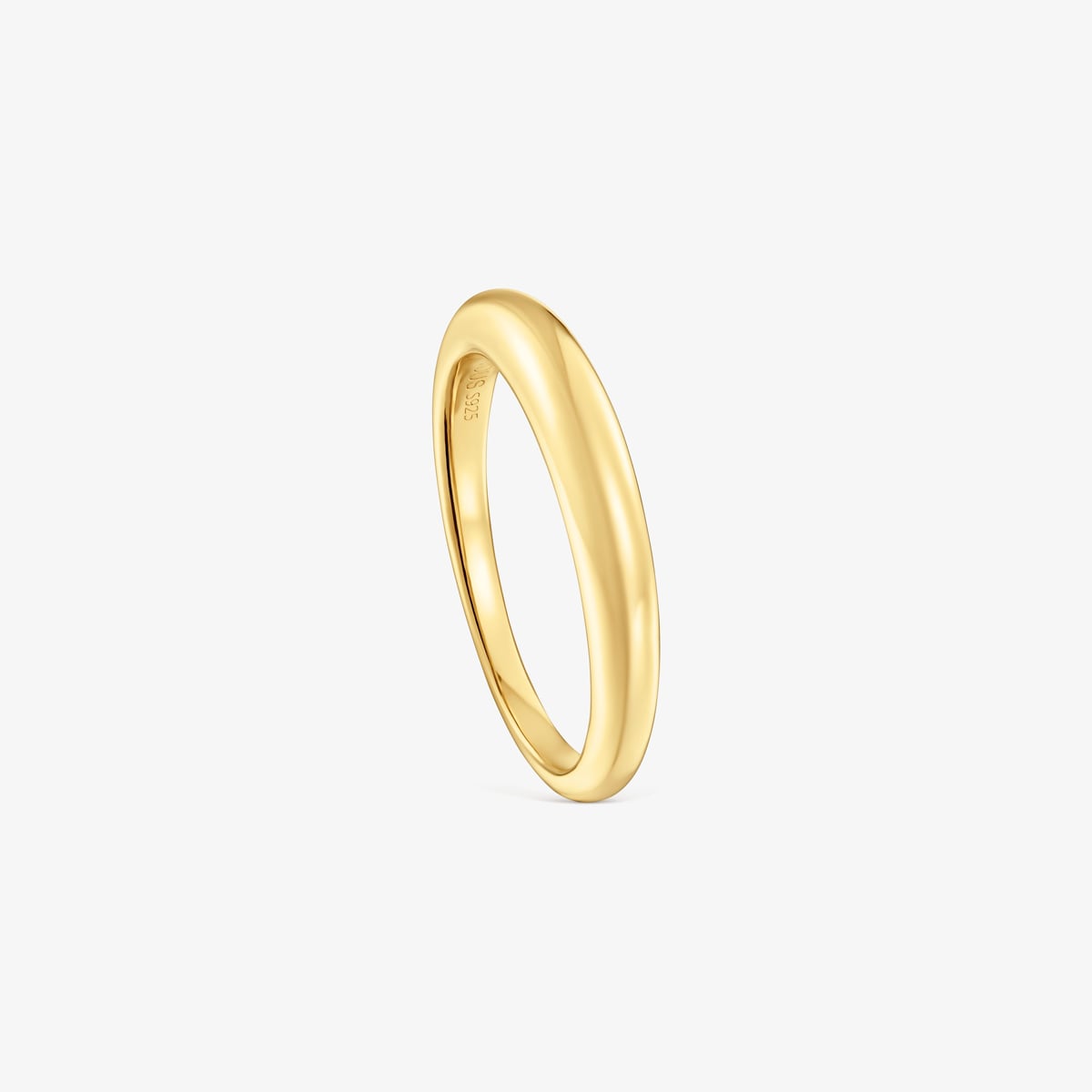 Tous - Anillo De Plata Liso Con Baño De Oro 18 Kt Sobre Plata Tous Motivos Talla 10