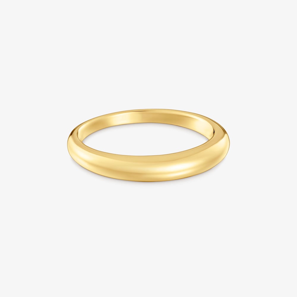 Anel em prata liso com banho de ouro de 18 K sobre prata TOUS Motivos