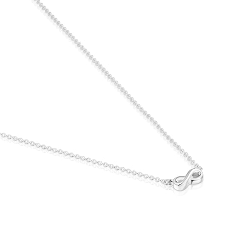Short silver infinity Necklace TOUS Motifs