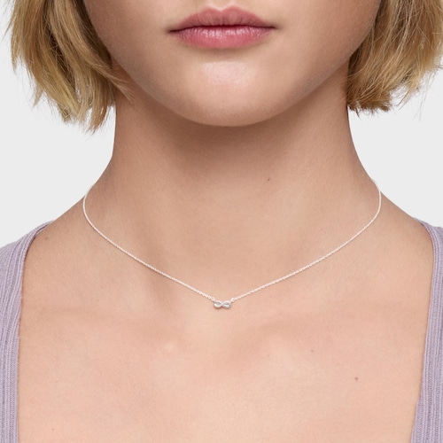 Short silver infinity Necklace TOUS Motifs