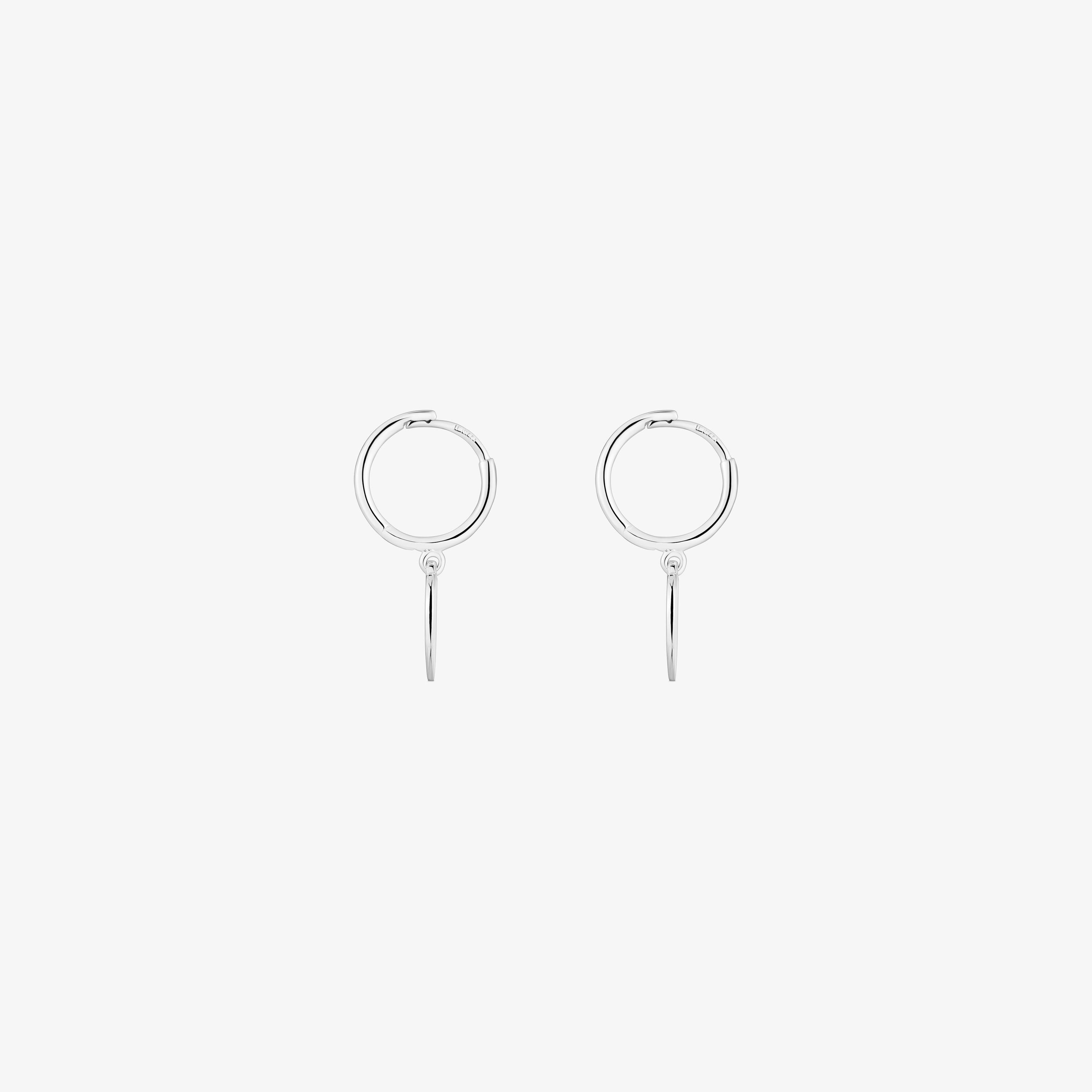 Silver Hoop earrings with heart motif TOUS Motifs