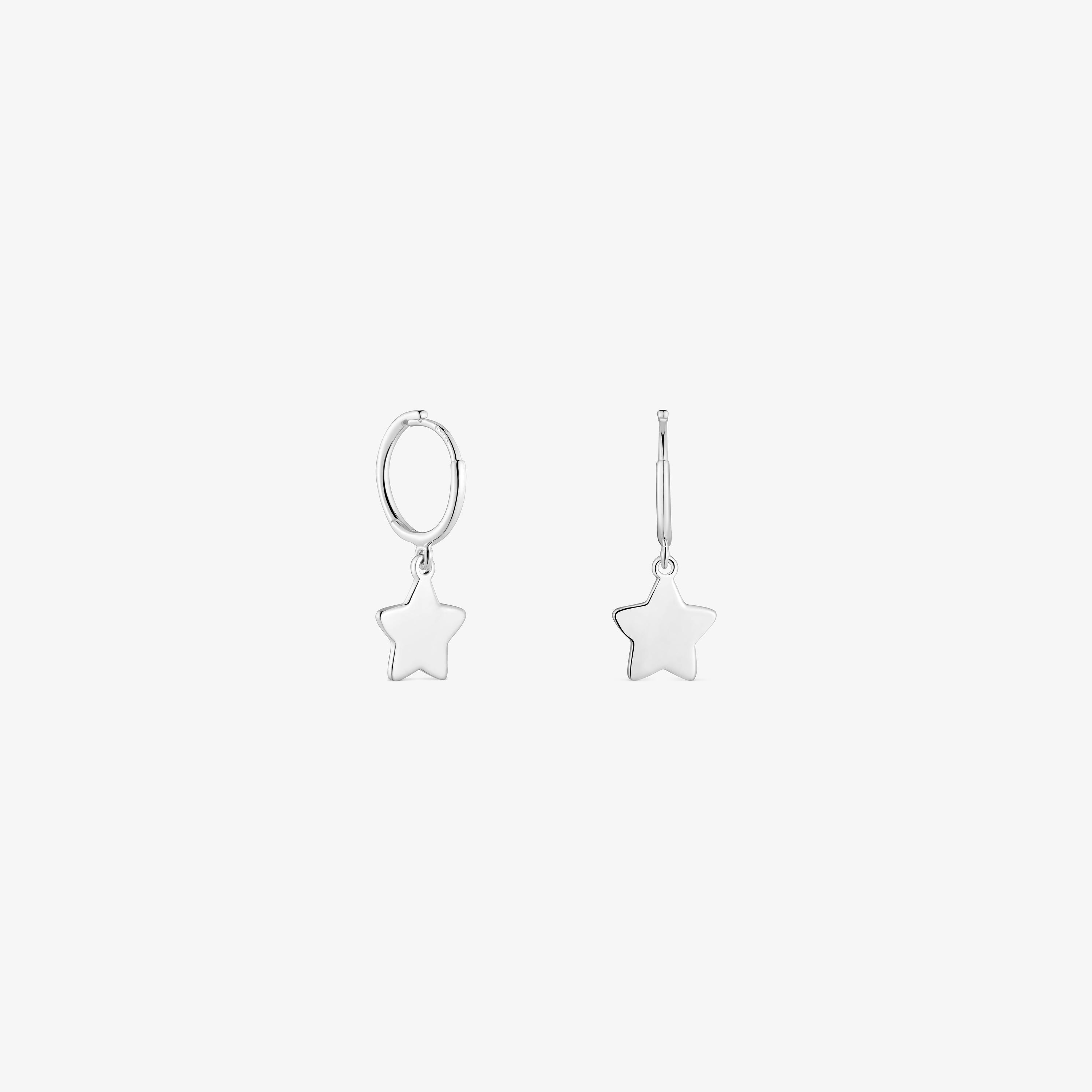 Silver Hoop earrings with star motif TOUS Motifs