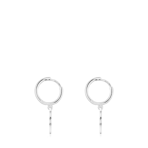 Silver Hoop earrings with star motif TOUS Motifs