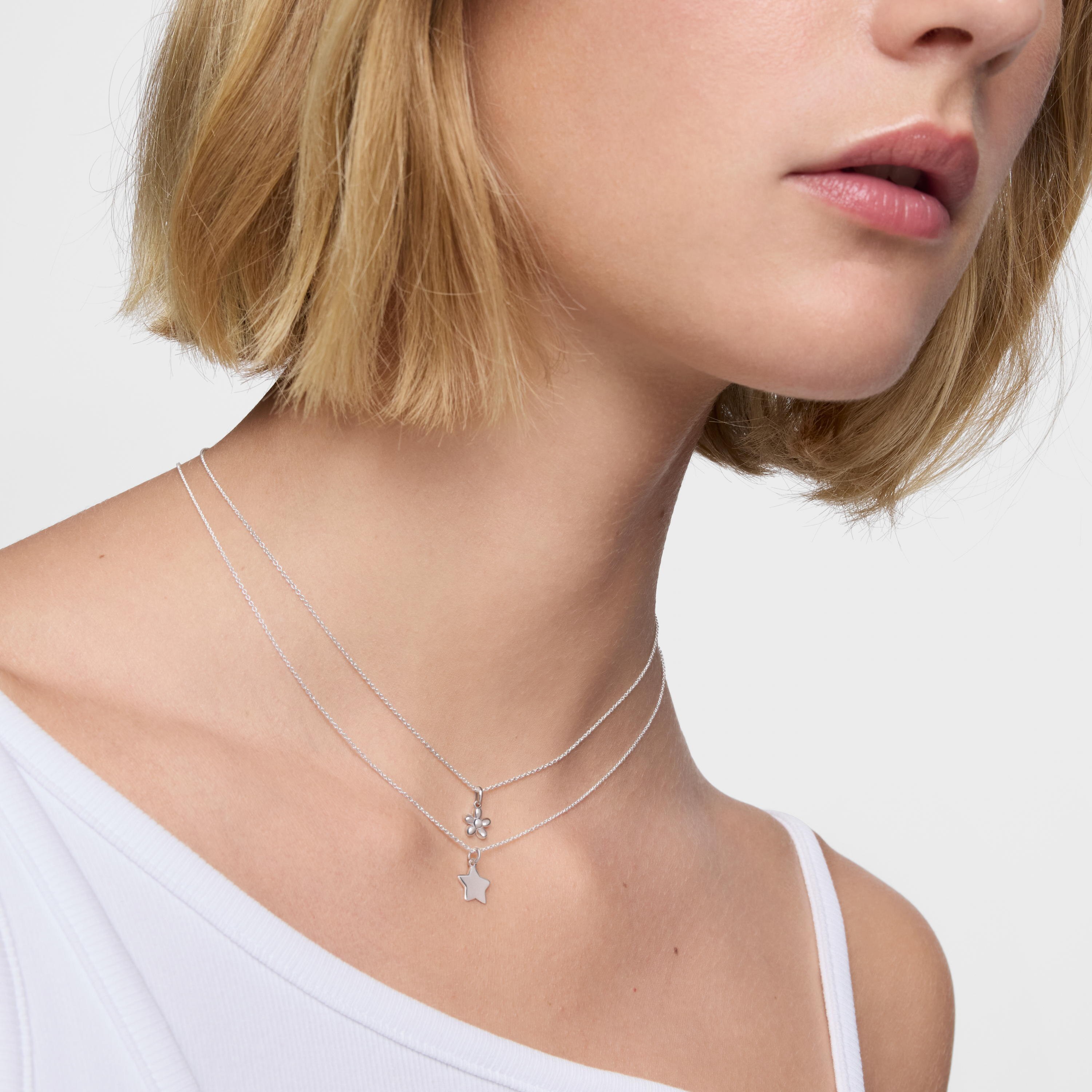 Short silver Necklace with star TOUS Motifs