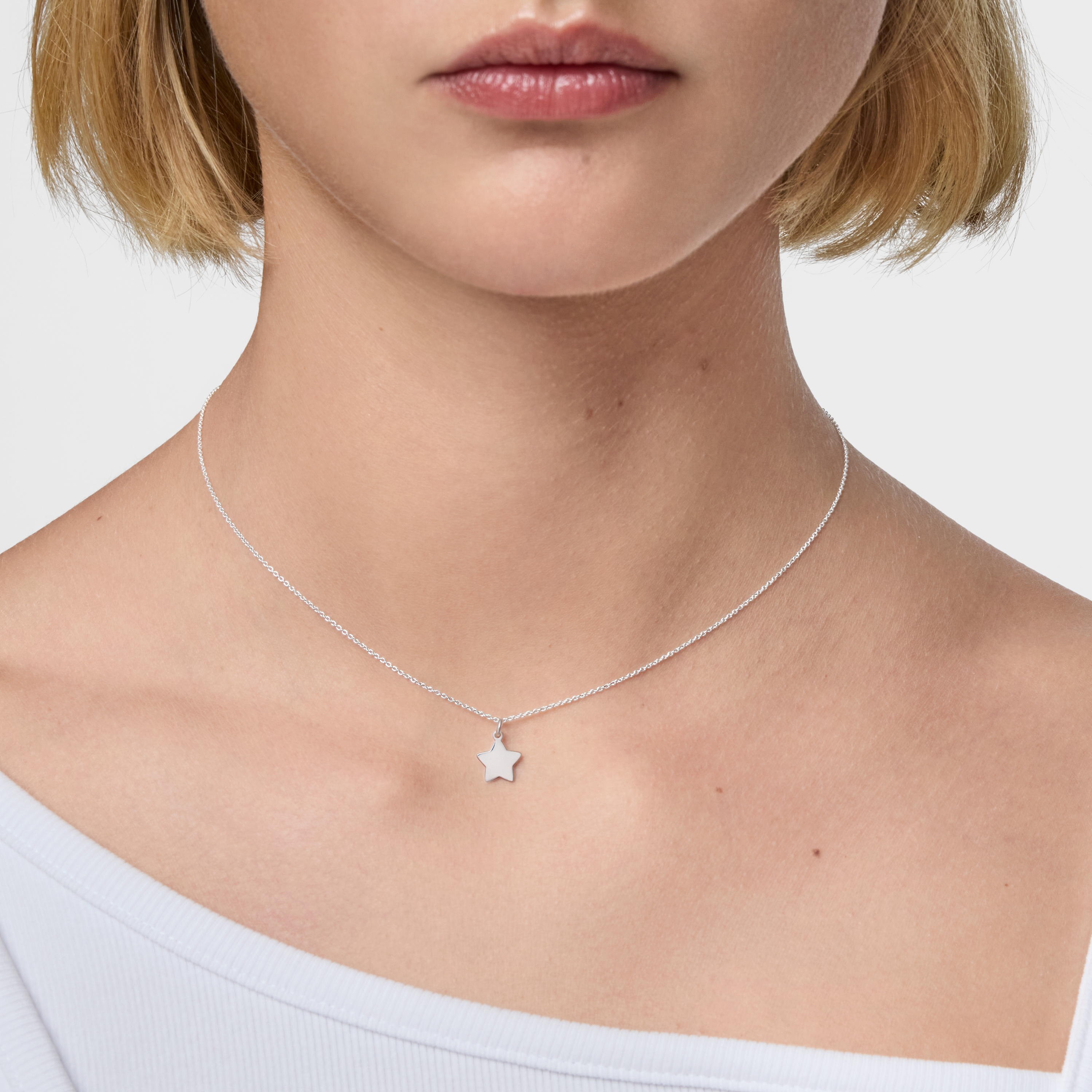 Short silver Necklace with star TOUS Motifs