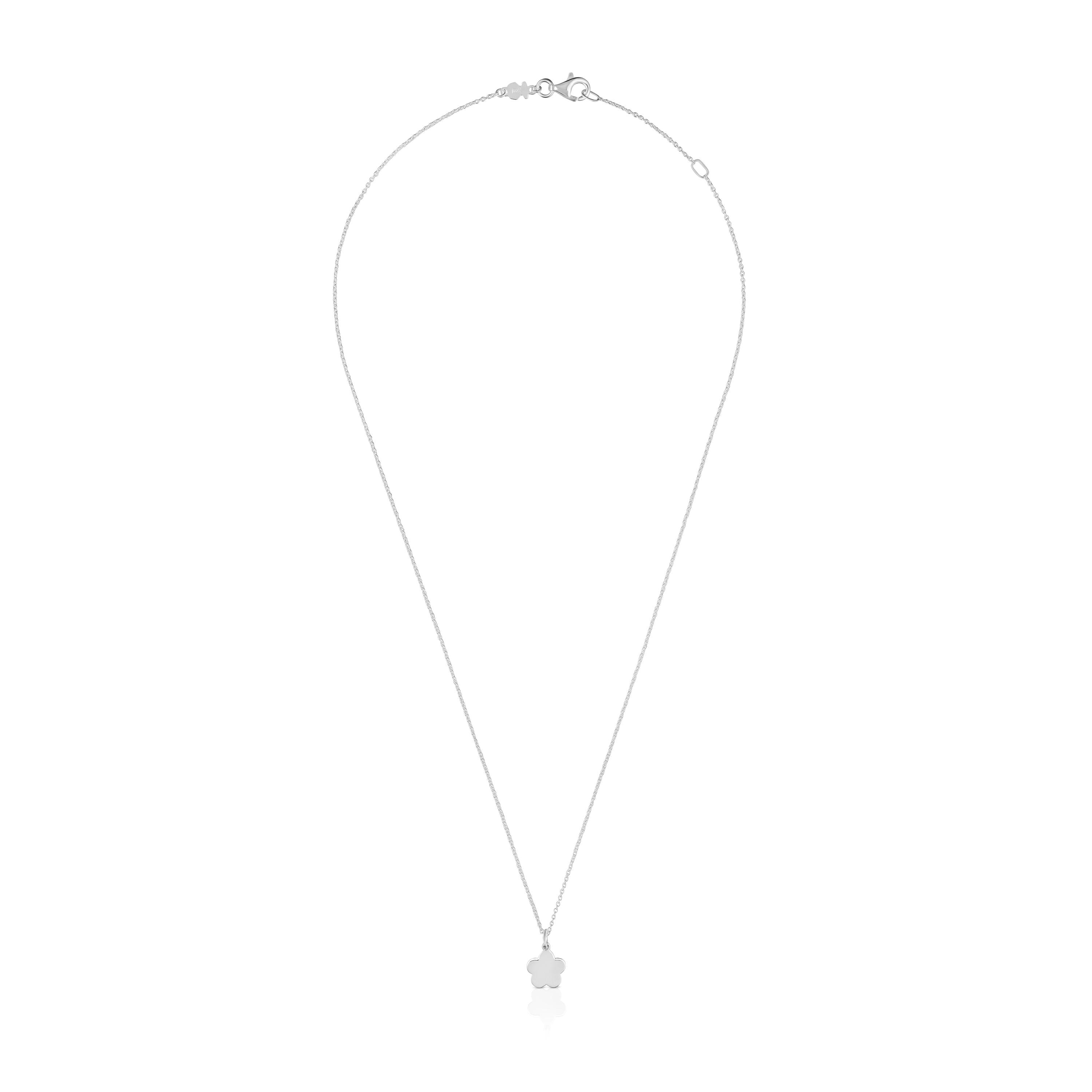 Short silver Necklace with flower TOUS Motifs