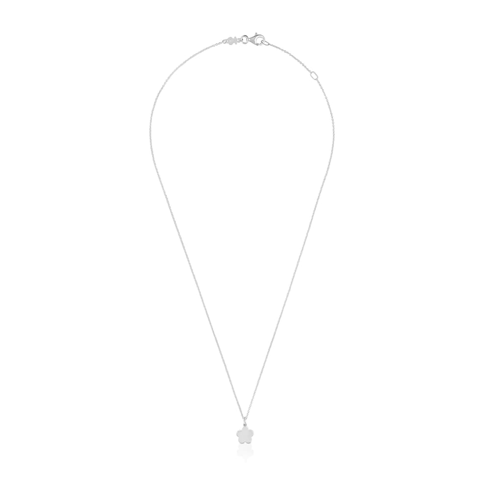 Collier fleur en argent court TOUS Motivos