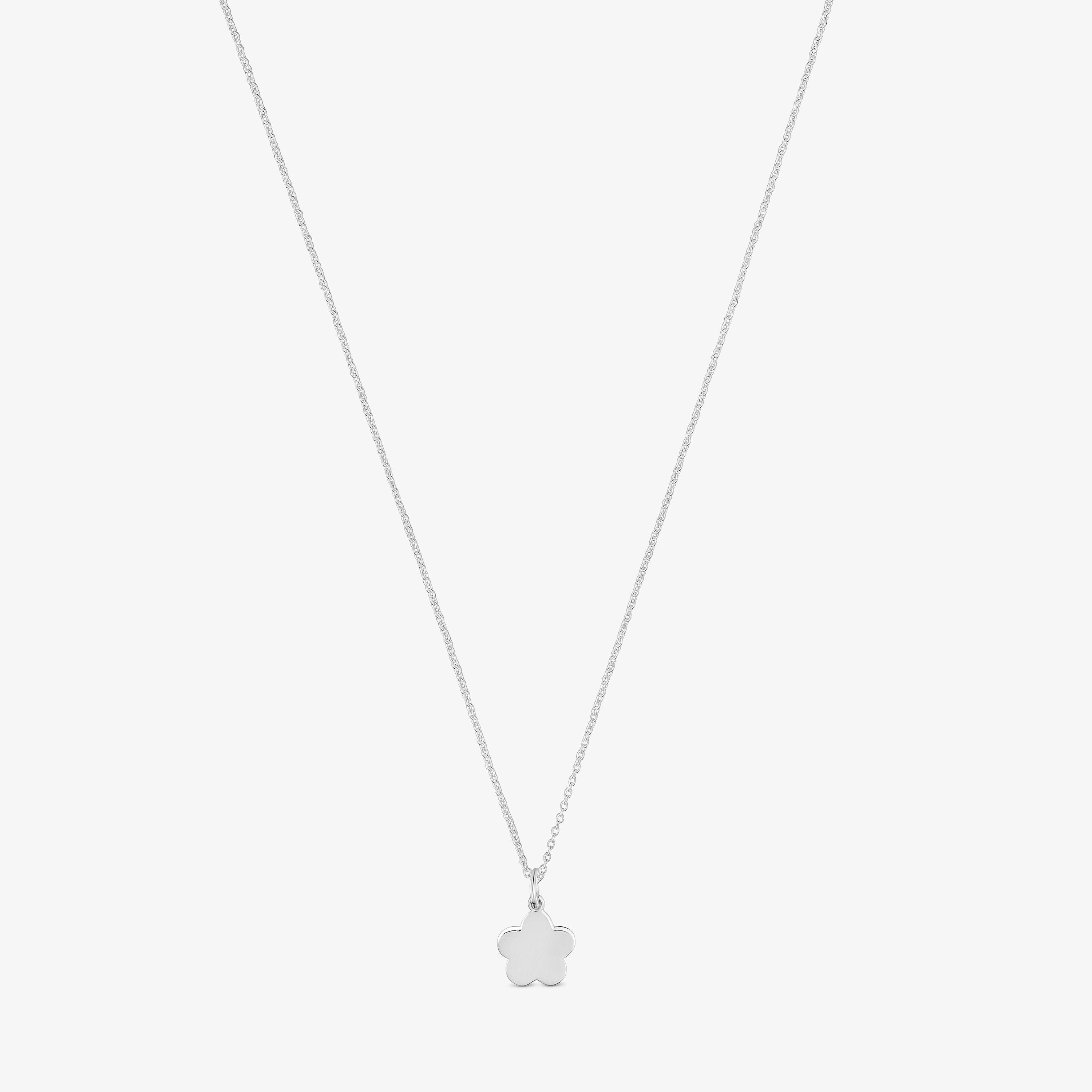 Short silver Necklace with flower TOUS Motifs