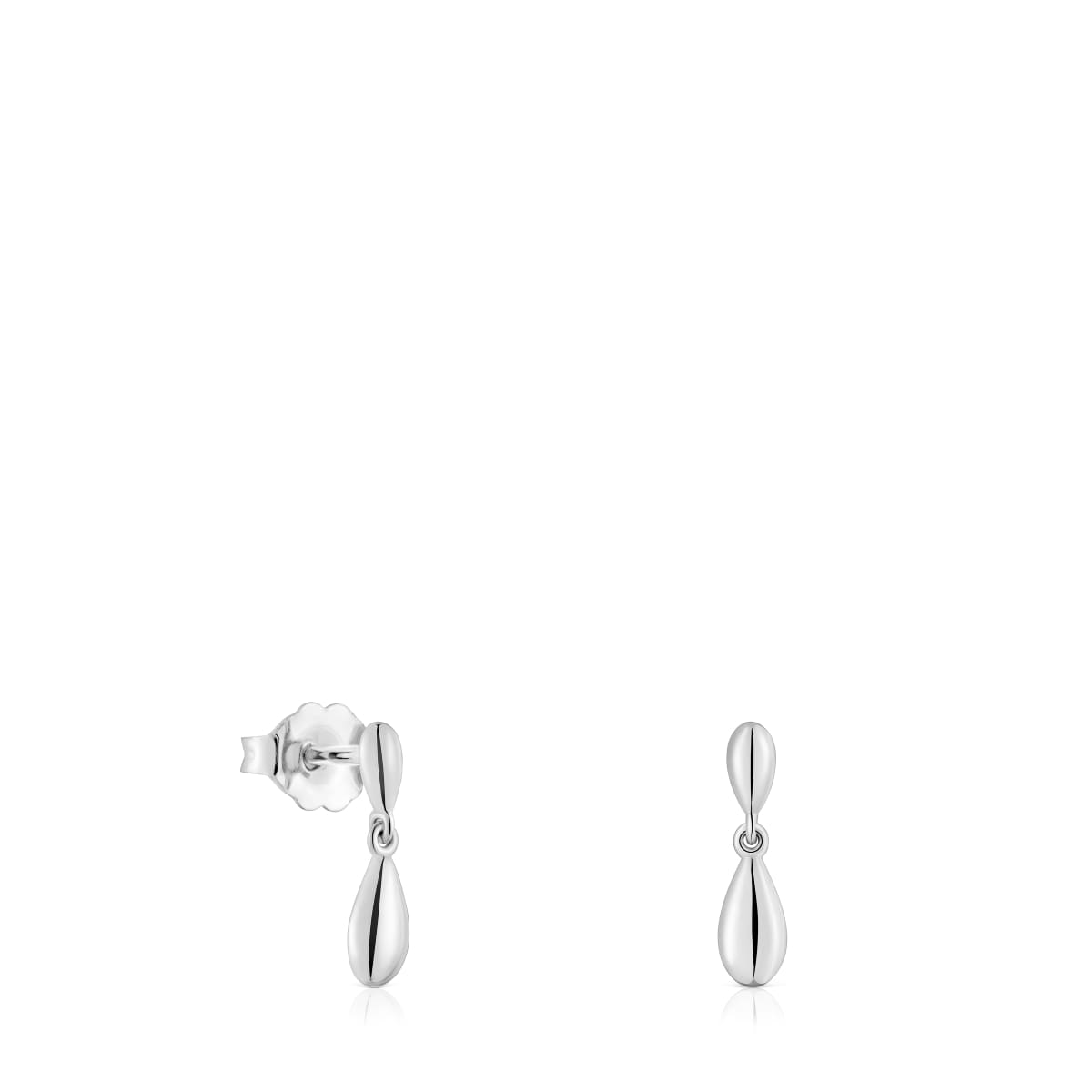 Tous - Pendientes Largos Motivo Lagrima De Plata Tous Motivos - Plateado