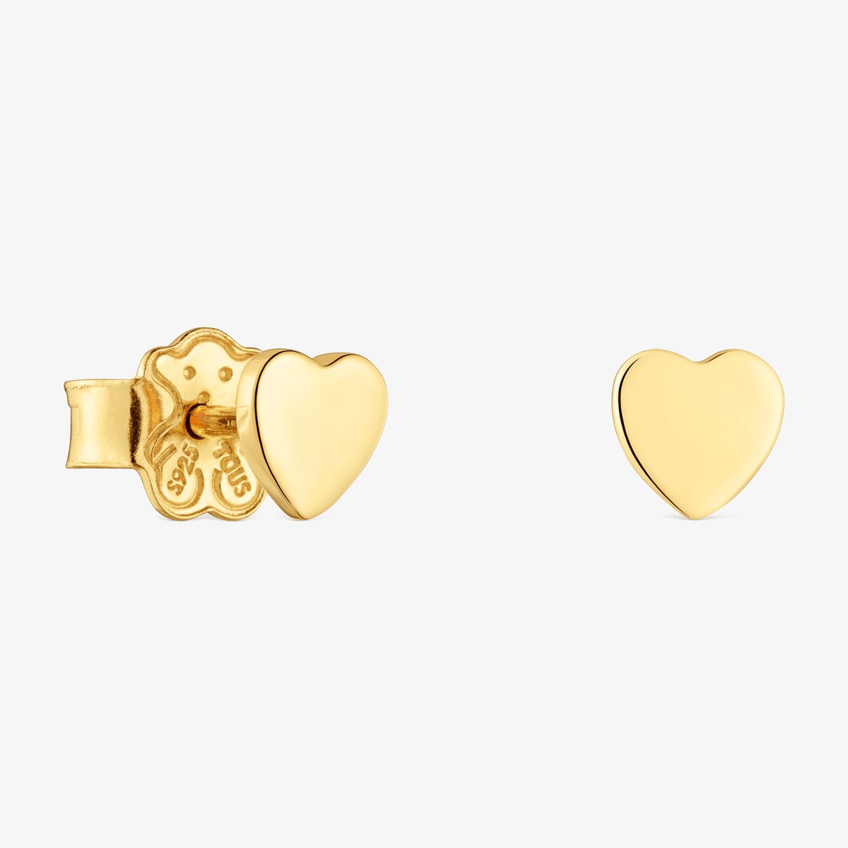 Tous - Pendientes Corazón Con Baño De Oro 18 Kt Sobre Plata Tous Motivos - Dorado