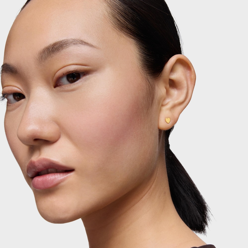 Kolczyki z sercem ze srebra powlekanego złotem 18-karatowym TOUS Motifs