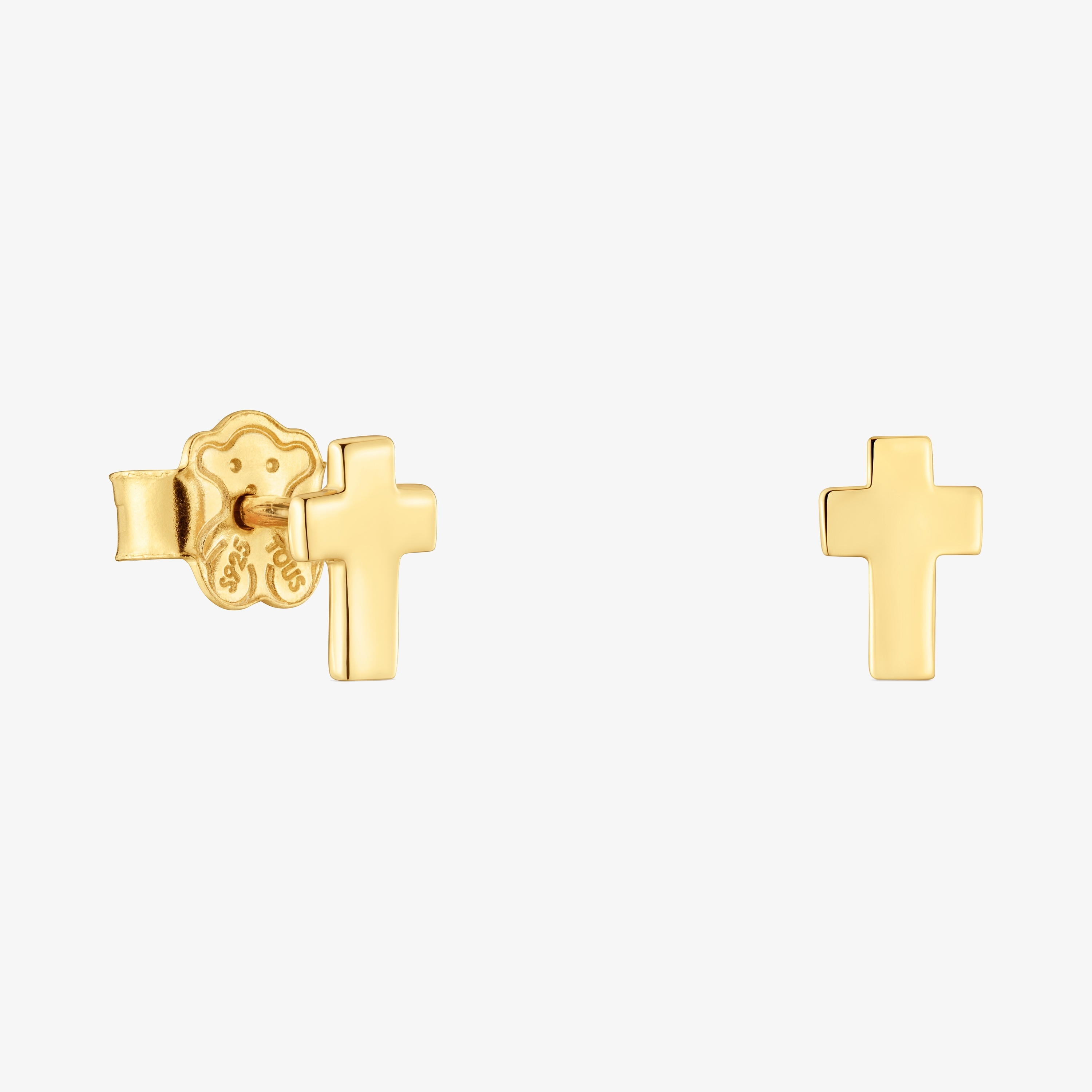 Cross Earrings with 18K gold vermeil TOUS Motifs