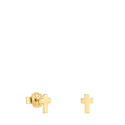 Cross Earrings with 18kt gold plating over silver TOUS Motifs