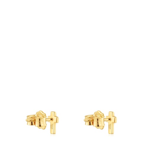 Cross Earrings with 18kt gold plating over silver TOUS Motifs