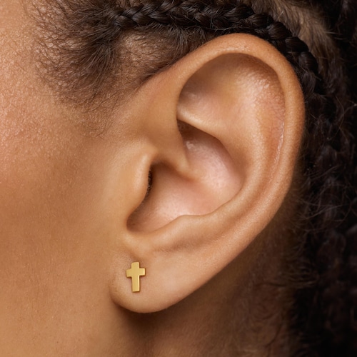 Cross Earrings with 18kt gold plating over silver TOUS Motifs