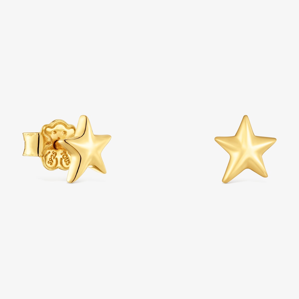 Tous - Pendientes Estrella Con Baño De Oro 18 Kt Sobre Plata Tous Motivos - Dorado