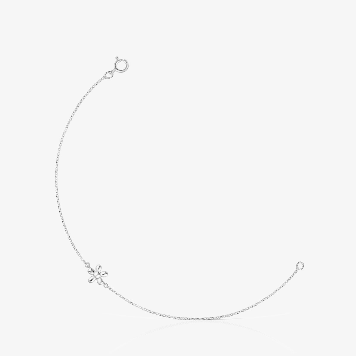 Pulsera Cadena Flor De Plata Motivos