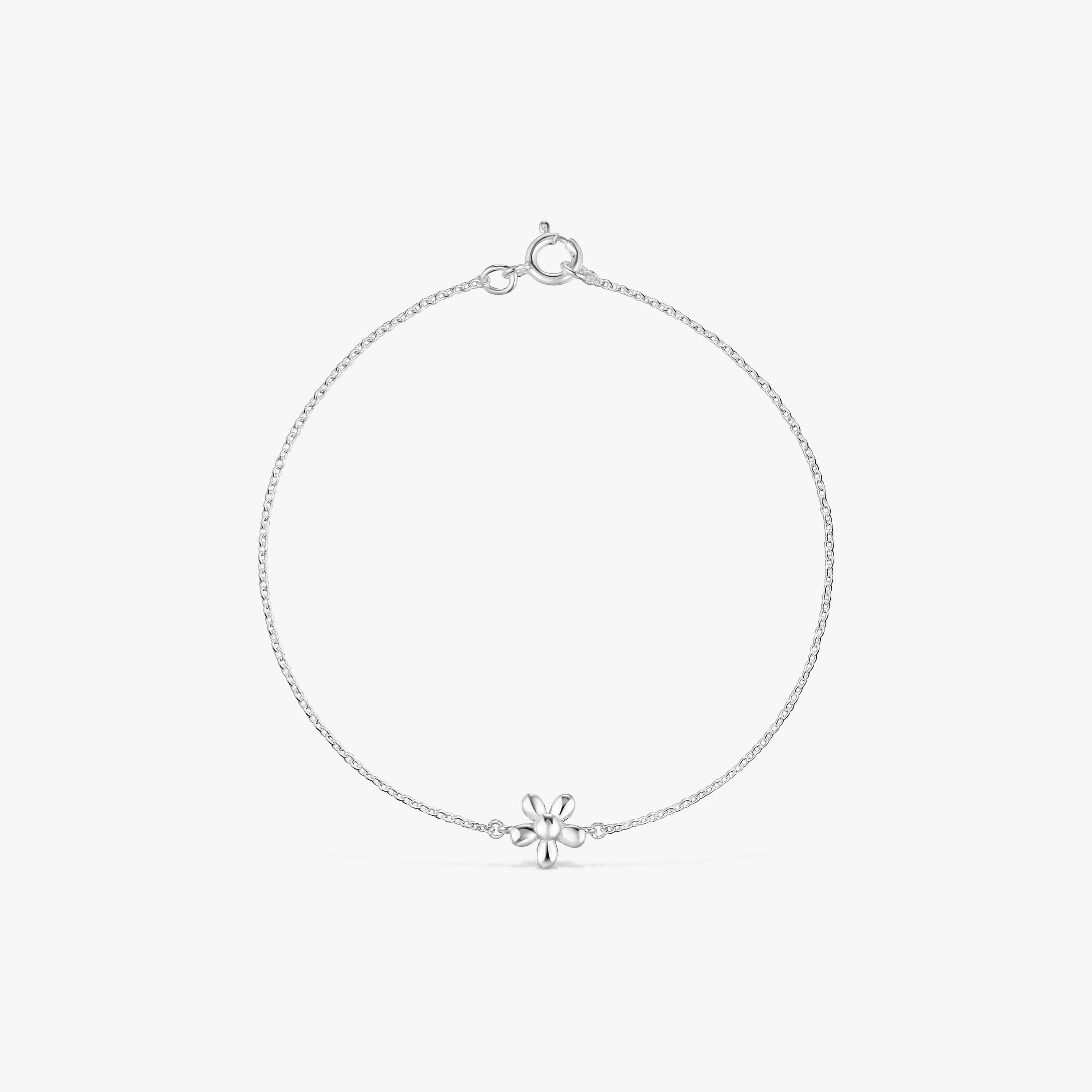 Silver Chain bracelet with flower TOUS Motifs